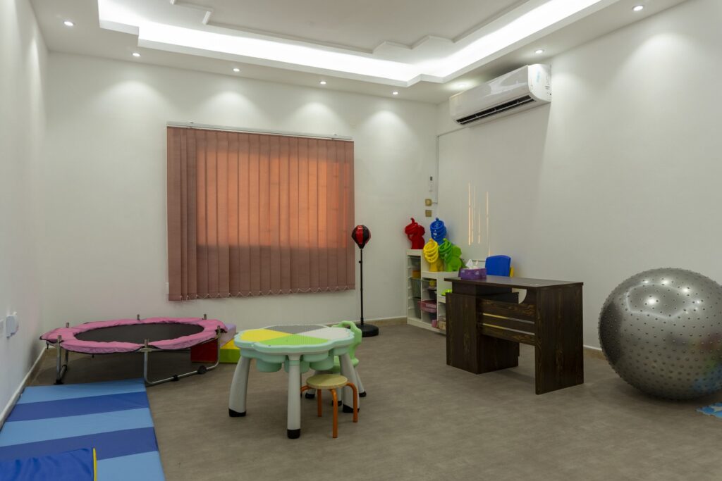 Rehabilitation therapy room at Basira Centre